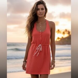 The Earth Collection Silk & Cotton halter dress